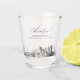 Indianapolis Huwelijksgunst Gepersonaliseerde Proo Shot Glas