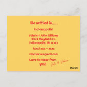 Indianapolis IN Begroetingsaankondiging Briefkaart (Achterkant)