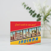 Indianapolis IN Bericht Ansichtkaart Briefkaart (Staand voorkant)