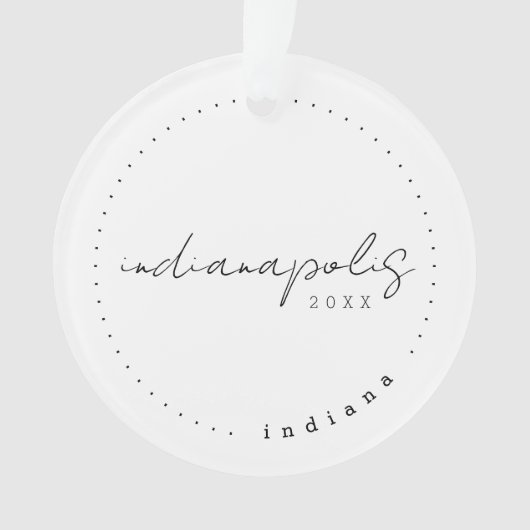 Indianapolis, in Travel United States Simple Ornament (voorkant)