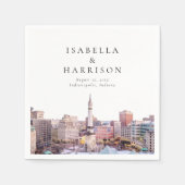 INDIANAPOLIS Indiana Bestemming Silhouette Servet (Voorkant)