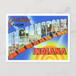 Indianapolis, Indiana  Big Letters Briefkaart