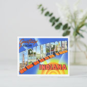 Indianapolis, Indiana  Big Letters Briefkaart (Staand voorkant)
