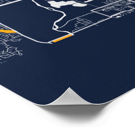 Indianapolis - Indiana Bluefresh City Map Poster (Hoek)