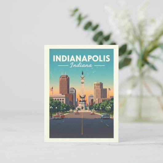  Indianapolis Indiana Briefkaart (Staand voorkant)