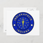 Indianapolis Indiana Briefkaart (Voorkant / Achterkant)