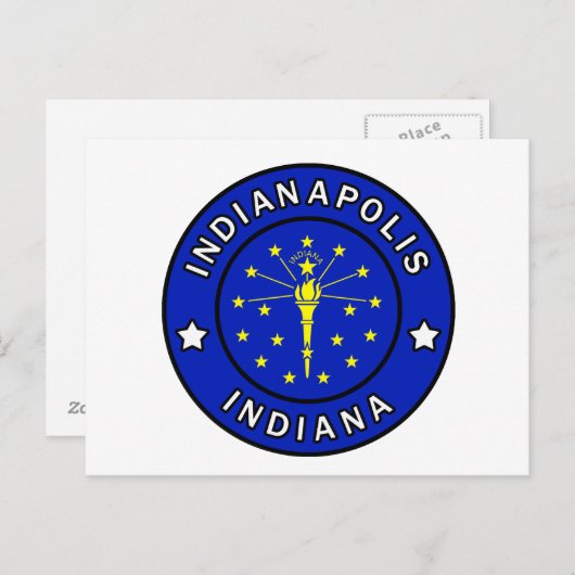 Indianapolis Indiana Briefkaart (Voorkant / Achterkant)