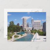 Indianapolis Indiana Canal Briefkaart (Voorkant / Achterkant)
