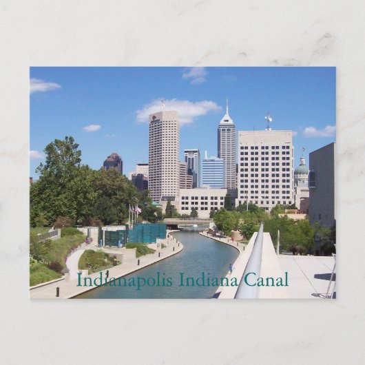 Indianapolis Indiana Canal Briefkaart (Voorkant)