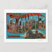 Indianapolis, Indiana (Capital Building) Briefkaart (Voorkant)