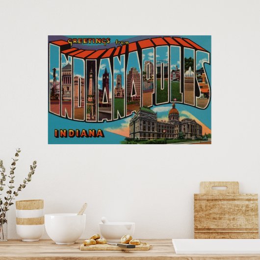Indianapolis, Indiana (Capital Building) Poster (Keuken)