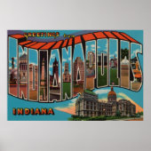 Indianapolis, Indiana (Capital Building) Poster (Voorkant)