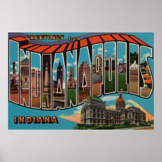 Indianapolis, Indiana (Capital Building) Poster (Voorkant)