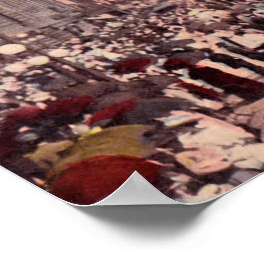 Indianapolis, Indiana Downtown Uitzicht Poster (Hoek)