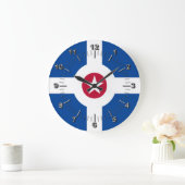 Indianapolis (Indiana) flag Large Clock Grote Klok (Huis)