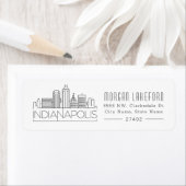 Indianapolis, Indiana gestileerde skyline | Etiket (Insitu)