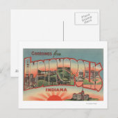 Indianapolis, Indiana - grote lettertjes 2 Briefkaart (Voorkant / Achterkant)