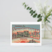 Indianapolis, Indiana - grote lettertjes 2 Briefkaart (Staand voorkant)