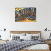 Indianapolis, Indiana - grote lettertjes 3 Canvas Afdruk (Insitu (Slaapkamer))