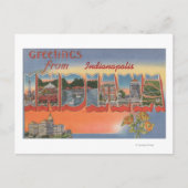 Indianapolis, Indiana - grote lettertjes 4 Briefkaart (Voorkant)