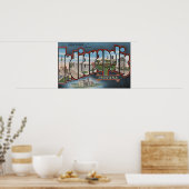 Indianapolis, Indiana - grote lettertjes 4 Poster (Keuken)