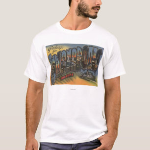 Indianapolis, Indiana - grote lettertjes T-shirt