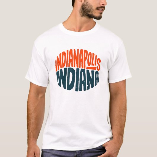 Indianapolis Indiana handschrift T-shirt (Voorkant)