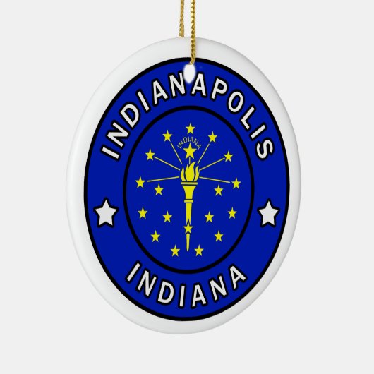 Indianapolis Indiana Keramisch Ornament (Rechts)