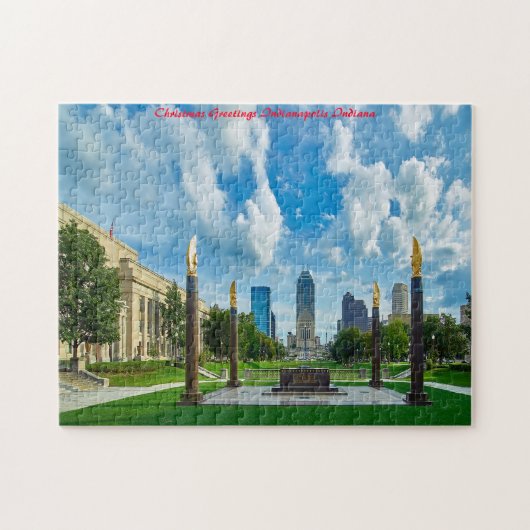 Indianapolis Indiana.Kerstgroeten Legpuzzel (Horizontaal)
