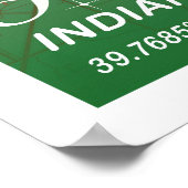 Indianapolis - Indiana kerstkleurenkaart Poster (Hoek)