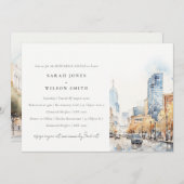 Indianapolis, Indiana Landscape Rehearsal Dinner Kaart (Voorkant / Achterkant)