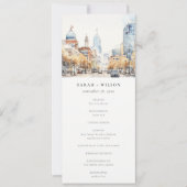 Indianapolis, Indiana Landscape Wedding Program Kaart (Voorkant)