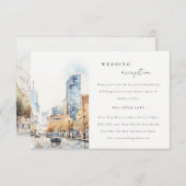 Indianapolis Indiana Landscape Wedding Reception Informatiekaartje (Voorkant / Achterkant)