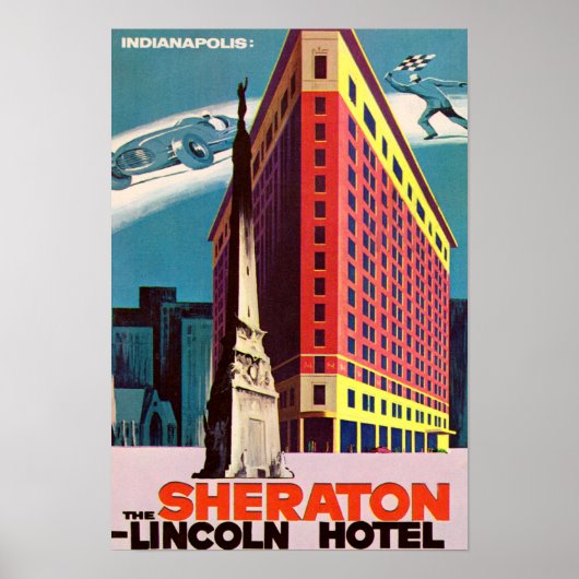 Indianapolis Indiana Lincoln Hotel Poster (Voorkant)
