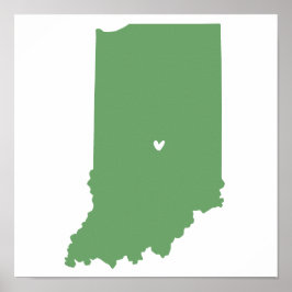 Indianapolis, Indiana Love Poster