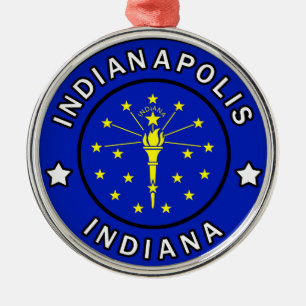 Indianapolis Indiana Metalen Ornament