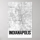 Indianapolis Indiana Minimalist Map Art Poster (Voorkant)