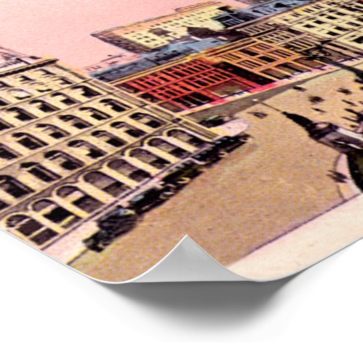 Indianapolis, Indiana Monument Circle Poster (Hoek)