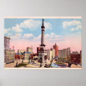 Indianapolis, Indiana Monument Circle Poster (Voorkant)