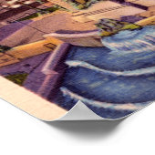 Indianapolis Indiana Monument rond nacht Poster (Hoek)