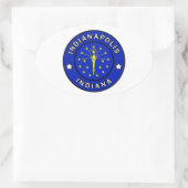 Indianapolis Indiana Ovale Sticker (Tas)