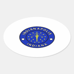 Indianapolis Indiana Ovale Sticker