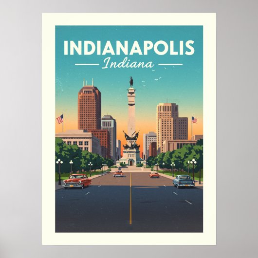  Indianapolis Indiana Poster (Voorkant)