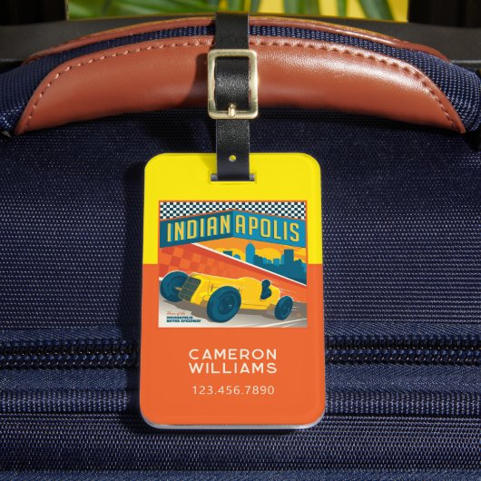 Indianapolis, Indiana |  Racer Bagagelabel (Voorkant Insitu 2)