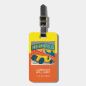 Indianapolis, Indiana |  Racer Bagagelabel (Voorkant verticaal)