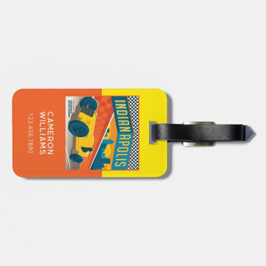 Indianapolis, Indiana |  Racer Bagagelabel (Achterkant horizontaal)