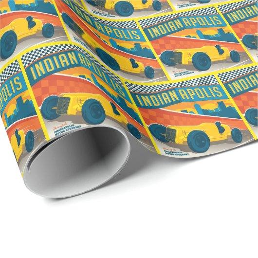 Indianapolis, Indiana |  Racer Cadeaupapier (Rol Hoek)