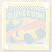 Indianapolis, Indiana |  Racer Glazen Onderzetter (Achterkant)