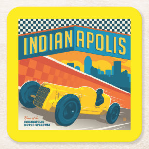 Indianapolis, Indiana    Racer Kartonnen Onderzetters