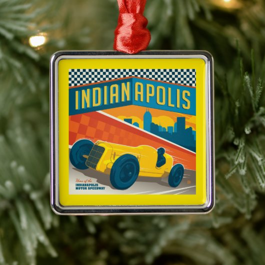 Indianapolis, Indiana |  Racer Metalen Ornament (Boom)